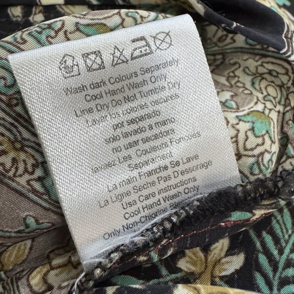 Karma Highway Boho Maxi Dress Floral Hippie Gypsy Cottage Flowy Deep V Neck OS - Picture 11 of 13